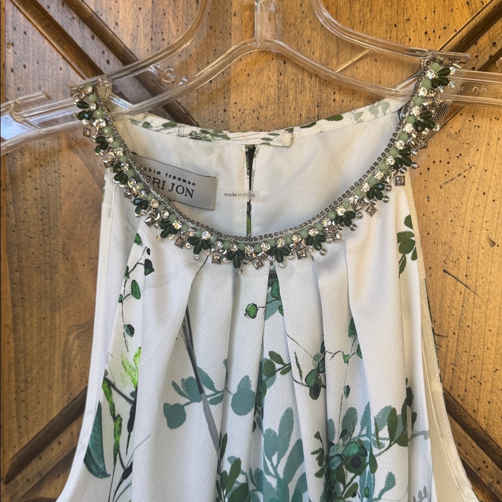 TERI JON by Rickie Freeman Embellished Halter Midi Dress Size 6 - Picture 6 of 9